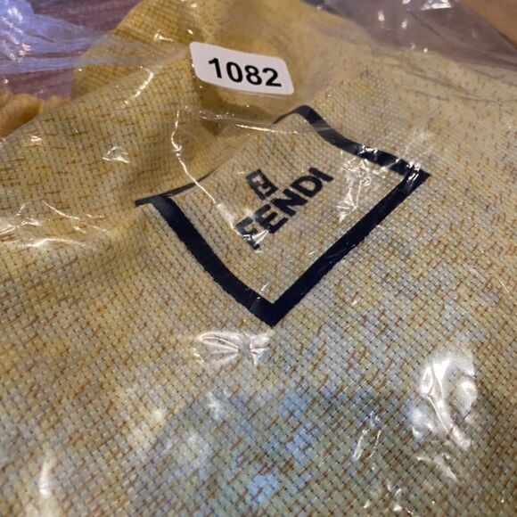 Vintage Fendi Black Leather And Canvas Baguette Shoulder Handbag Purse NWOT - Picture 11 of 15